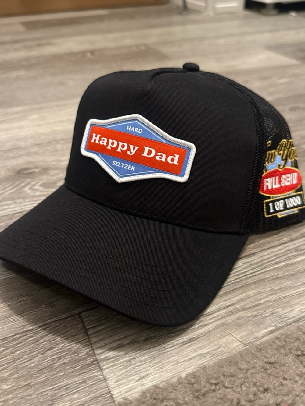 LIMITED EDITION Happy Dad Black Trucker Hat - New York 1/1000